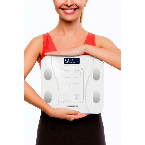 CONCORD C-W01 Akıllı Bluetooth Baskül Beyaz CONCORD C-W01 Akıllı Bluetooth Baskül Beyaz